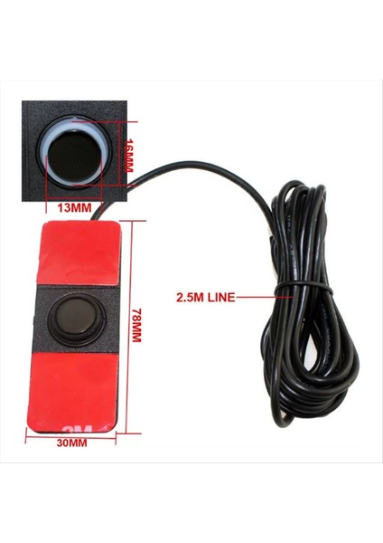 Otopark Sensörü Asistanı 4 Siyah 13MM Düz Sensörler Ters Radar Ses Buzzer Alarm (Yurt Dışından) modelleri