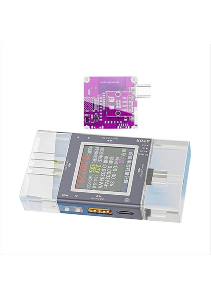 USB Test Cihazı Çok Fonksiyonlu Dijital Ekran Voltajı, 4&#39;ü 1 Arada Dijital Sensörlü Güç Ölçer (Yurt Dışından)