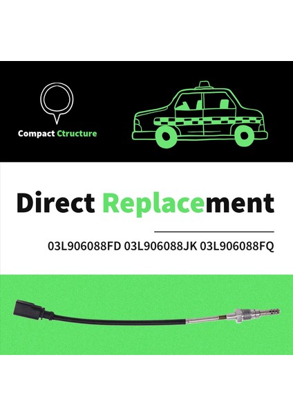 03L906088FD 03L906088JK 03L906088FQ Egzoz Gaz Sıcaklık Sensörü Vw Için Egt Sensörü (Yurt Dışından) indirimleri