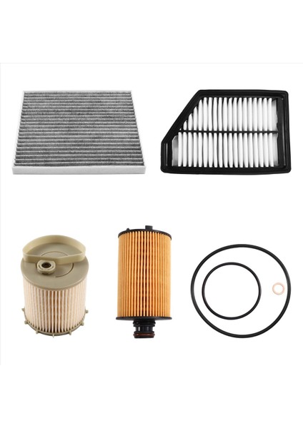 Ssangyong Için Filtre Seti Korando (Ck) 2.0 Dizel Hava Filtre Kabini Filtre Yağı Filtre Yakıt Filtresi 23140-34100 68116-34000 (Yurt Dışından)