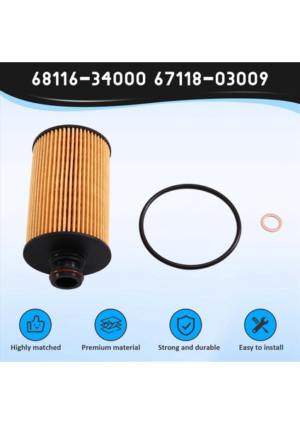 Ssangyong Için Filtre Seti Korando (Ck) 2.0 Dizel Hava Filtre Kabini Filtre Yağı Filtre Yakıt Filtresi 23140-34100 68116-34000 (Yurt Dışından) indirimleri