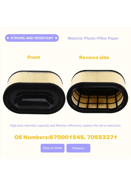 1 Maserati Quattroporte / Levante / Ghib Için Çift Motor Hava Filtresi Iıı 670001545 70553271 Araç Aksesuarları (Yurt Dışından) indirimleri