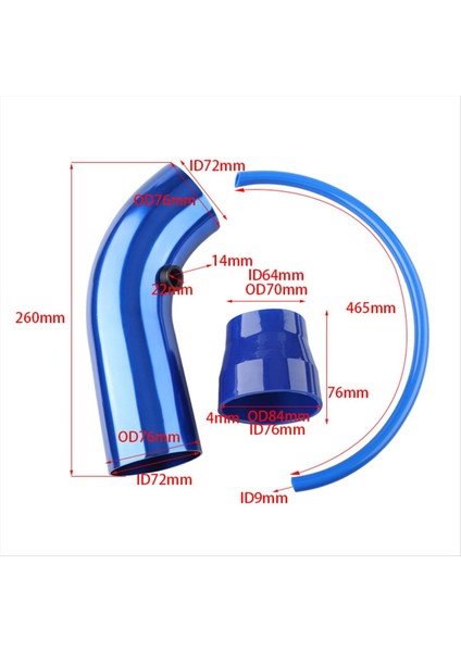 Araç Hava Filtresi Emme Borusu Hava Giriş Sistemi Turbo Boru Turbo Indüksiyon Boru Tüpü Araç Aksesuarları (Yurt Dışından) modelleri