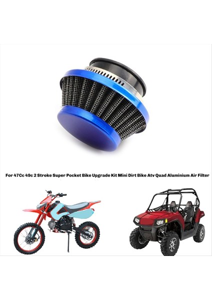 47CC 49CC 49CC Süper Cep Bisikleti Yükseltme Kiti Mini Kir Bisiklet Atv Quad Alüminyum Hava Filtresi Için 58/60MM Motosiklet Hava Filtresi (Yurt Dışından) indirimleri