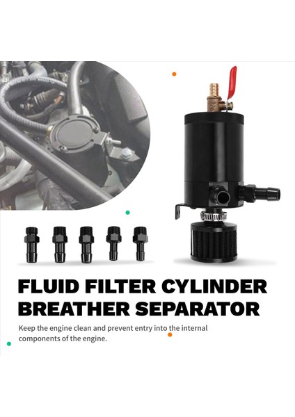 Evrensel Araba Şaşkın Yağ Yakalama Tank Rezervuar Ayırıcı Olabir 2 Port Fit Sindir Sindir Havalandırıcı (Yurt Dışından) fırsatları