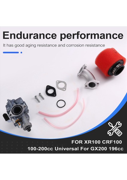 26MM+38MM Karbüratör Hava Filtresi Giriş Borusu XR100 CRF100 Yırtıcı GX200 196CC Için Evrensel (Yurt Dışından) indirimleri