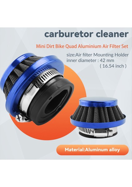 2pcs 47CC 49CC 2 Süper Cep Bisikleti Yükseltme Kiti Mini Bisiklet Atv Alüminyum Hava Filtresi Mavisi (Yurt Dışından) indirimleri