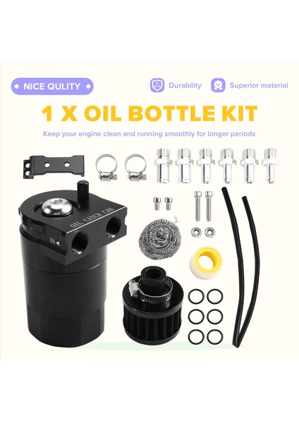 Yağ Ayırıcı Yakalama, Havalandırma Filtresi ile Petrol Dip Çubuğu Deği Nefes Alabilen Su Isıtıcısı 300ML Evrensel Yakıt Deposu Lhd (Yurt Dışından) fırsatları