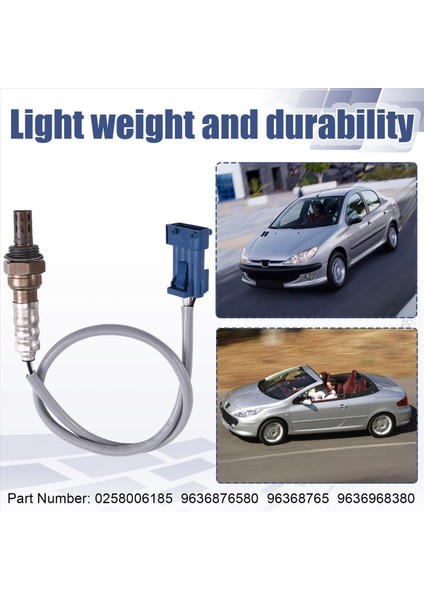 Oksijen O2 Lambda Sensörü 9636968380 Citroen Berngo Için C2 C3 C4 C5 Peugeot 1007 206 207 0258006185 Lhd (Yurt Dışından) indirimleri