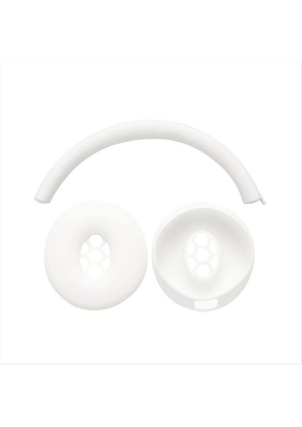 Beats Için Kulak Pedleri Solo 4.0/3.0/2.0 Kulaklık Silikon Koruyucu Kılıf Earmuff Kafa Işın Onarım Parçaları Beyaz (Yurt Dışından)