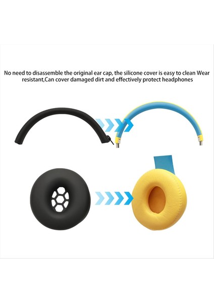 Beats Için Kulak Pedleri Solo 4.0/3.0/2.0 Kulaklık Silikon Koruyucu Kılıf Earmuff Kafa Işın Onarım Parçaları Beyaz (Yurt Dışından) indirimleri