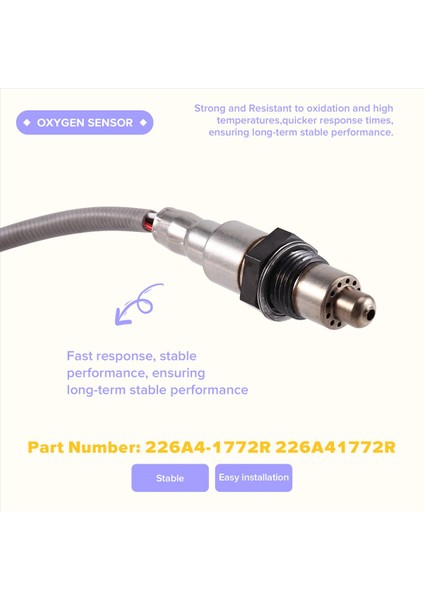 Lada Vesta Dacia Dokker Duster Lodgy Renault Twingo 2010-O2 Oksijen Sensörü 226A4-1772R 226A41772R (Yurt Dışından) indirimleri