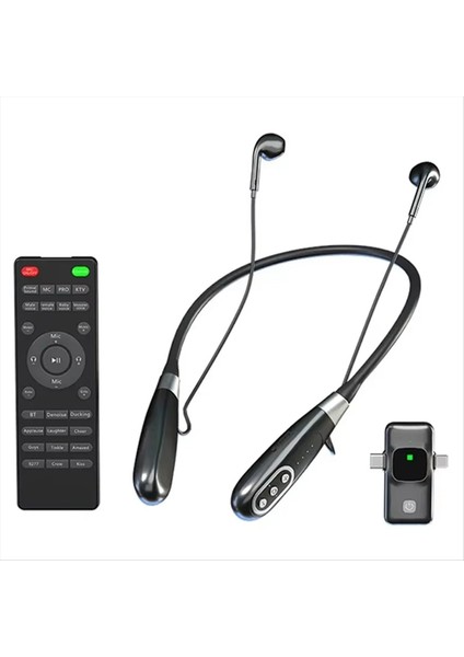 Kablosuz Ses Kartı Kulaklık Asılı Boyun Kulaklığı Çok Fonksiyonlu Gürültü Önleme Oyunu Canlı Yayın Kulaklığı (Yurt Dışından)