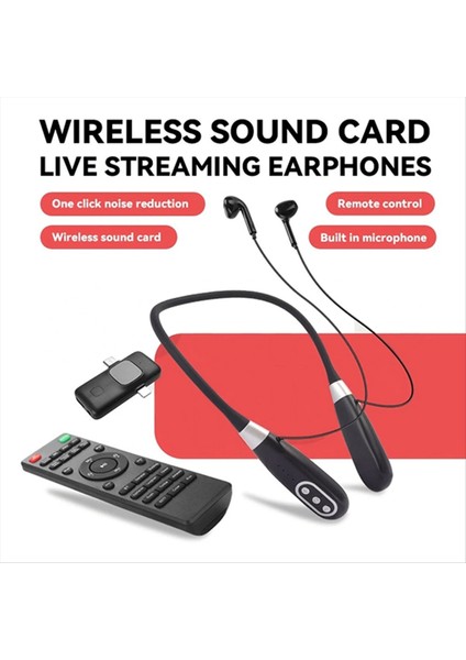 Kablosuz Ses Kartı Kulaklık Asılı Boyun Kulaklığı Çok Fonksiyonlu Gürültü Önleme Oyunu Canlı Yayın Kulaklığı (Yurt Dışından) fiyatları