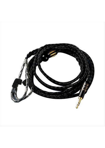 16 Telli Siyah Kulaklık Gümüş Kaplama Tel 3.5mm Kablo Kz Zs3 Zs4 Edx Zsn Zst Asx ZS10 Zex AS16 Edxpro Için Uygundur (Yurt Dışından)