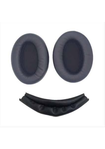 Kulak Pedleri+Sony Için Kafa Işını WH-1000XM4 Kulaklık Kulaklık Yedek Onarım Parçaları Siyah (Yurt Dışından)