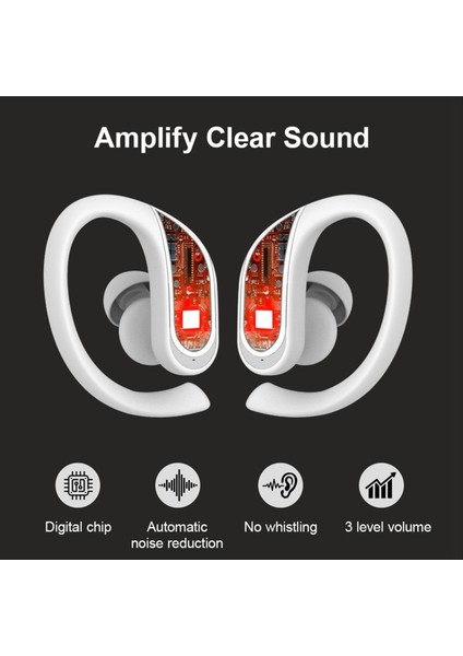 2 Adet Şarj Çantası ile Yardımcı Dinleme Kulaklıkları, Kulak Gürültüsünü Azaltmada Mini, Yaşlı Işitme Cihazı Amplifikatörü Beyaz (Yurt Dışından) fiyatları
