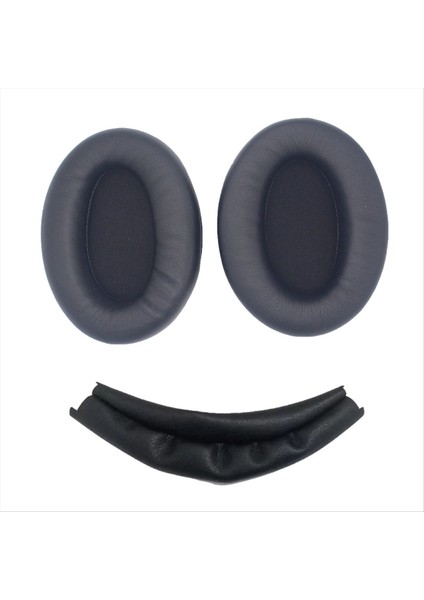 Kulak Pedleri+Sony Için Kafa Işını WH-1000XM3 Kulaklık Kulaklık Yedek Onarım Parçaları Siyah (Yurt Dışından)
