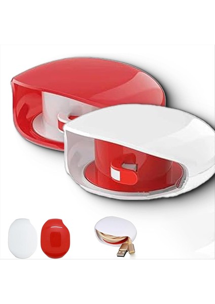 2pcs Otomatik Kablo Sarıcı Kulaklık Kablo Saklama Kutusu Taşınabilir Kordon Yönetimi Tutucu Küçük Kulaklık Kablosu Organizatör (Yurt Dışından) fiyatları