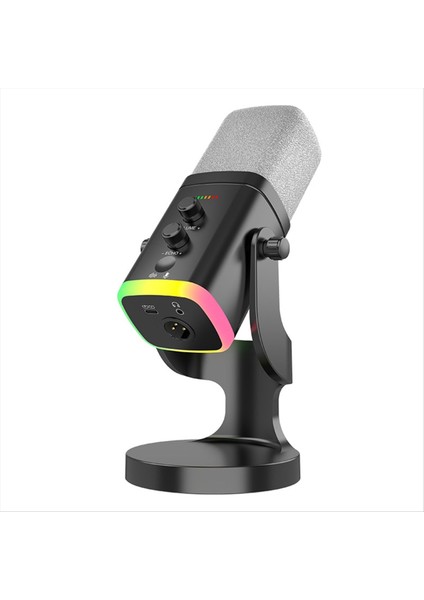 Rgb Gaming Mic Usb/xlr Dinamik Mikrofon Gürültü Azaltma, Sessiz, Oyun Akışı Için Kulaklık Kriko Podcast Siyah (Yurt Dışından)