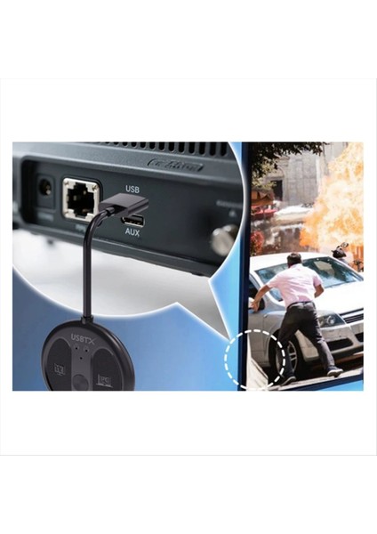 USB Bluetooth 5.4 Audio Verici 50M Bariyersiz Kablosuz Stereo Müzik Adaptörü USB Dongle Connect 2 Kulaklık (Yurt Dışından) modelleri