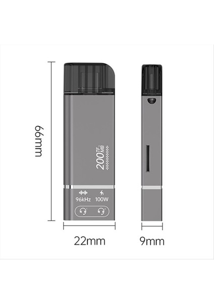 PD100W Hızlı Şarj Hızlı Tf Bellek Kartı Sd Kart Okuyucu 200MB Kulaklık 3.5mm Tip-C 3.1 Adaptör (Yurt Dışından) modelleri