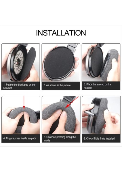 Sennheiser HD650/HD600/HD660S/HD545/HD525/HD535 Kulaklıklar Için Kumaş Kulak Taşları Geliştirilmiş Konfor Yedek Kulak Yastıkları (Yurt Dışından) indirimleri