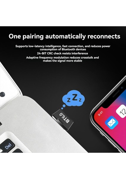 USB Bluetooth 6.0 Adaptör Bt6.0 Dongle Müzik Ses Alıcı Bluetooth Klavye Fare Kulaklık Hoparlör (Yurt Dışından) indirimleri