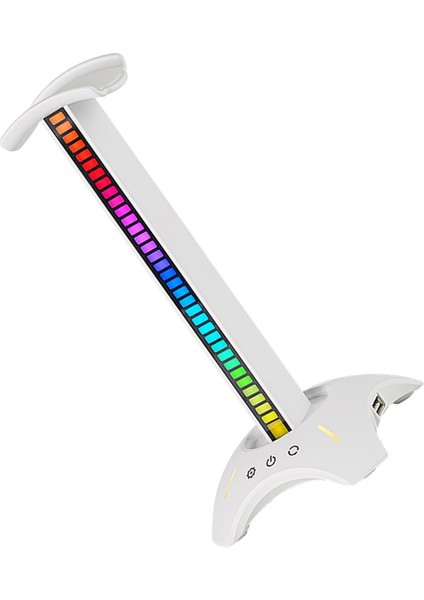Rgb Kulaklık Stand Alma Ritim Ortam Işığı 2xusb2.0 Masaüstü Kulaklık Tutucu Ev/ofis Beyaz (Yurt Dışından) fiyatları