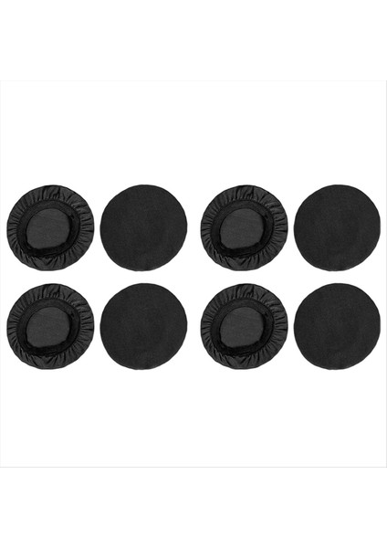 4 Çift 10 cm Elastik Earpad Kapaklar Kulaklık Kapakları Gerilebilir ve Yıkanabilir Hijyenik Kulaklık Koruyucuları Siyah (Yurt Dışından)