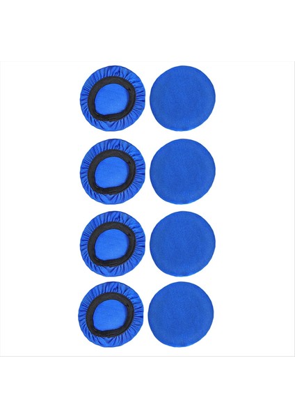 4 Çift 8cm Elastik Earpad Kapakları Kapak Kapakları Gerilebilir ve Yıkanabilir Hijyenik Earcup Koruyucular Mavi (Yurt Dışından)