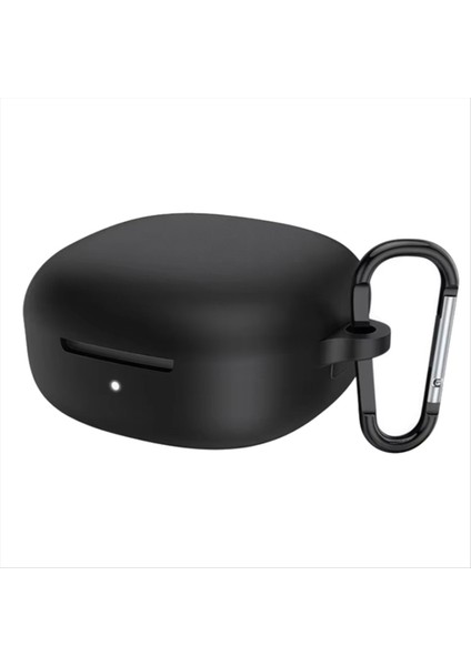 Redmi Buds Için 6 Silikon Kulaklık Kılıfı Oyun Bluetooth Kulaklık Koruyucu Kapak Şok Geçirmez Kapak Keychain Siyah (Yurt Dışından)