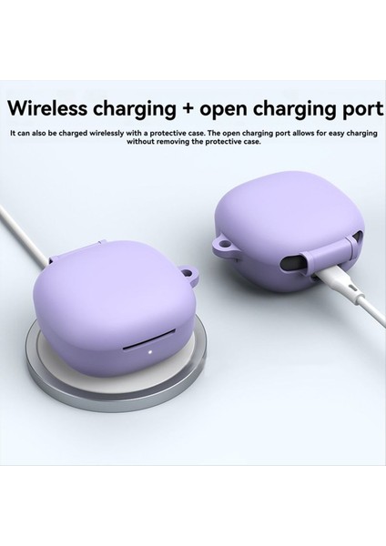 Redmi Buds Için 6 Silikon Kulaklık Kılıfı Oyun Bluetooth Kulaklık Koruyucu Kapak Şok Geçirmez Kapak Keychain Siyah (Yurt Dışından) fırsatları