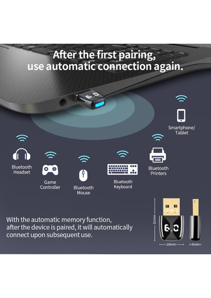 USB Bluetooth6.0 Dongle Bluetooth6.0 Bluetooth Klavye Fare Kulaklık Hoparlör Için Alıcı Verici (Yurt Dışından) fırsatları