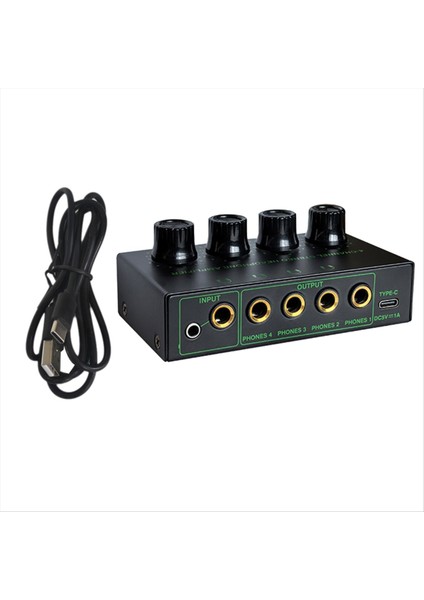 4 Kanal Düşük Gürültülü Stereo Ses Amplifikatörü Ses Mikseri Için Profesyonel Kulaklık Amplifikatörü Pc Gitar Seti 1 (Yurt Dışından)