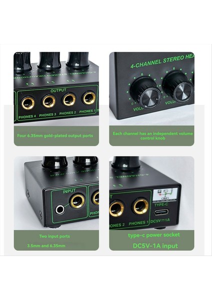 4 Kanal Düşük Gürültülü Stereo Ses Amplifikatörü Ses Mikseri Için Profesyonel Kulaklık Amplifikatörü Pc Gitar Seti 1 (Yurt Dışından) fırsatları