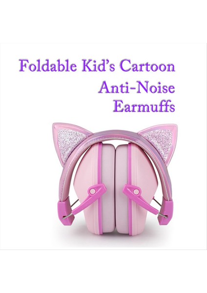 Pembe Kedi Kulakları Çocuklar Kulaklıklar Çalışma ve Uyku Gürültü Engelleme Için Çocuklar Için Ayarlanabilir Karşıtı Işitme Koruyucusu (Yurt Dışından) fiyatları
