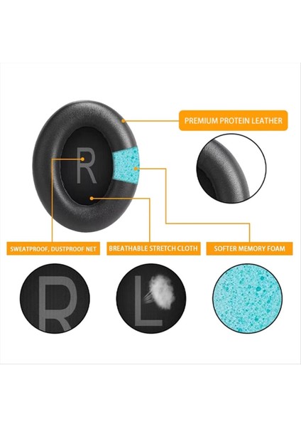 Bose Için Yedek Kulak Pedleri 700 Kulaklıklar Earpad NC700 Kulak Yastıkları Kapak Köpük Pad Kulaklık Parçaları Gri (Yurt Dışından) fiyatları