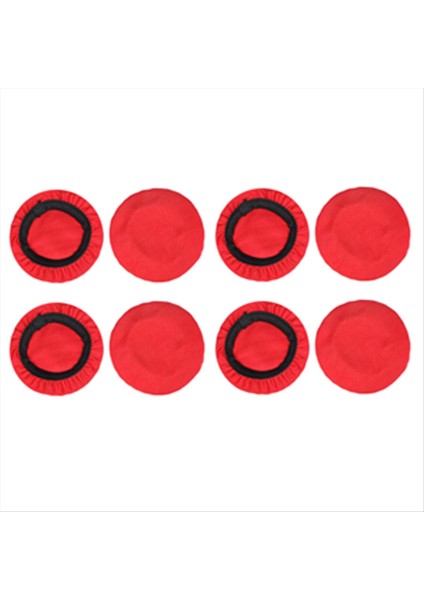 4 Çift 10 cm Elastik Earpad Kapakları Kapak Kapakları Gerilebilir ve Yıkanabilir Hijyenik Earcup Koruyucular Kırmızı (Yurt Dışından)