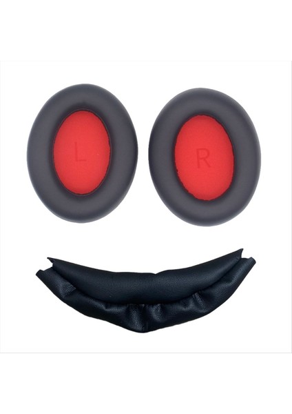 Kulak Pedleri 1 Daha Sonoflow Kulaklıklar Kulaklık Başı Kiriş Yedek Yumuşak Sünger Köpük Yastıkları Siyah ve Kırmızı (Yurt Dışından)