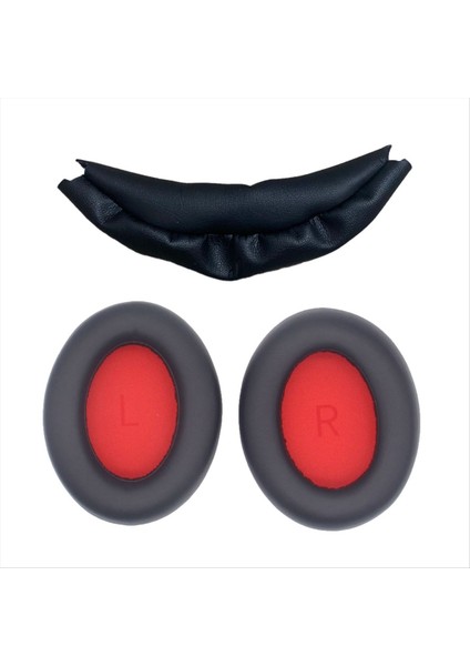 Kulak Pedleri 1 Daha Sonoflow Kulaklıklar Kulaklık Başı Kiriş Yedek Yumuşak Sünger Köpük Yastıkları Siyah ve Kırmızı (Yurt Dışından) fiyatları