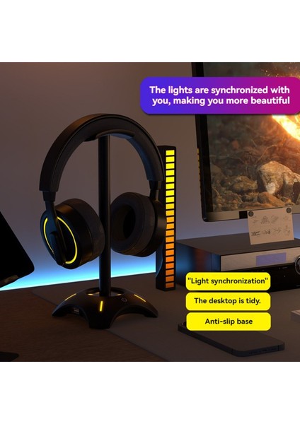 2xusb2.0 Alüminyum Alaşım Masaüstü Kulaklık Tutucusu ile Rgb Kulaklık Standı Güçlü Yatak Ev/ofis Beyaz (Yurt Dışından) fiyatları