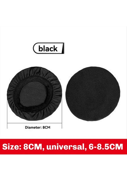 4 Çift 8cm Elastik Earpad Kapaklar Kulaklık Kapakları Gerilebilir ve Yıkanabilir Hijyenik Earcup Koruyucular Siyah (Yurt Dışından) indirimleri