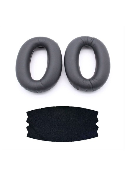 Kulak Pedleri+Sony Için Kafa Işını WH-1000XM2 Kulaklıklar Kulaklık Yedek Yumuşak Sünger Köpük Yastıklar Siyah (Yurt Dışından)