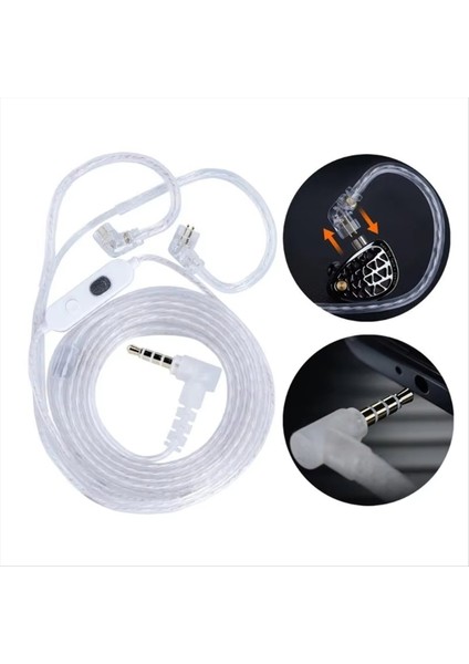 Kz Kulaklık Kablosu M2 Çift Mikrofon Gümüş Kaplama Kablo 3.5mm Yükseltme Kablo Kulaklık Kablo Kulaklık Kablosu (Yurt Dışından) modelleri