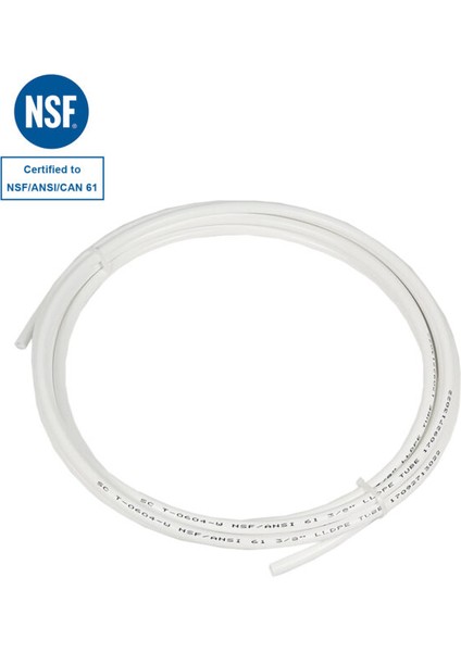 Su Arıtma Cihazı Hortumu ( 1/4") 6 mm Beyaz 5 metre