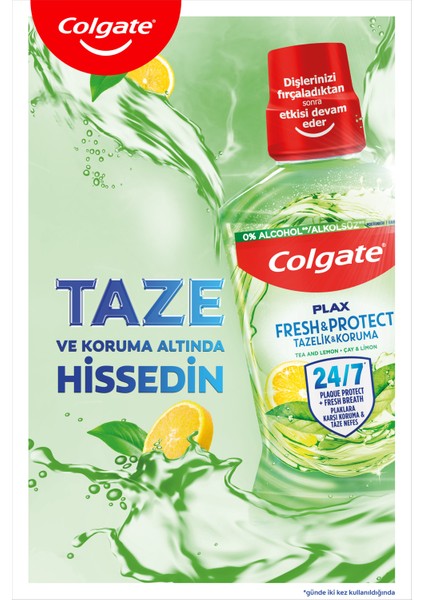 Plax Çay ve Limon Plağa Karşı Ağız Bakım Suyu 500 ml x 2 Adet modelleri