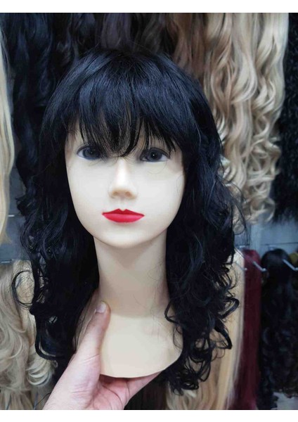 Sıyah Katlı Kesım Peruk
