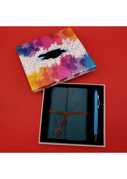 Tükenmez Kalem Mavi Defter Dekoratif Hediyelik