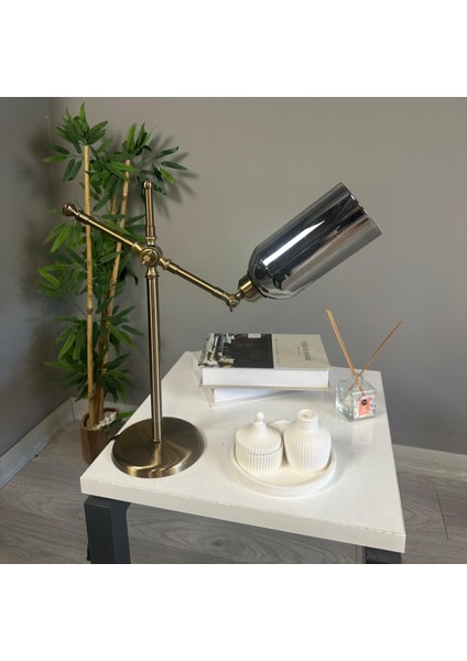 Windy Cam Füme Masa Lambası Dekoratif Masaüstü Aydınlatma Hol Abajur Yatak Odası Başucu Lamba fiyatları